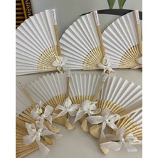 Siyah Lale Ahşap Yelpaze Kına, Nikah, Söz, Nişan Hediyelik - 100 Adet