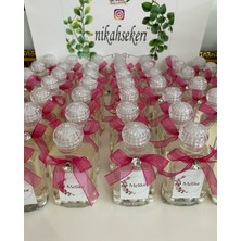 Siyah Lale Plastik Kolonya Şişesi Nikah, Söz, Nişan Hediyelik - 100 Adet