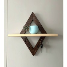 Doruk Ahşap Atölyesi Masif Ahşap Dekoratif Askılıklı Raf