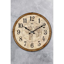 PremiumPort Bombe Cam Akar Saniye Sessiz Mekanizma Dekoratif Duvar Saati 36 cm