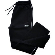 Gruva Erkek A Kalite 3 Iplik Kalın Kumaş Bol Kesim Baggy Eşofman Altı – Siyah