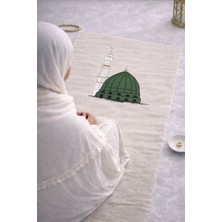 Perde Plus Minimal Işlemeli Keten Seccade Namazlık - Çeyizlik Hediyelik Çanta Seccadesi