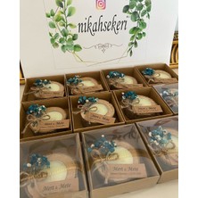 Siyah Lale Kutulu Kütük Mum Nikah, Söz, Nişan Hediyelik - 50 Adet