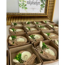 Siyah Lale Kutulu Kütük Mum Nikah, Söz, Nişan Hediyelik - 25 Adet