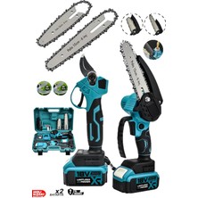 Stanvolt Çift Akülü Çelik Şanzıman Dal Budama Makası & Testeresi 2 Li Set 18V