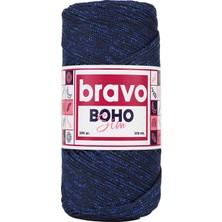 Bravo Boho Sim Polyester Makrome 260 Lacivert Mavi Simli