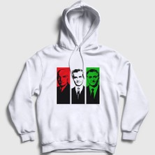 Presmono Unisex Beyaz Pahlavi Kings Of Iran Iran Kapüşonlu Sweatshirt