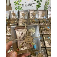 Siyah Lale Kahve, Kaşık ve Mantar Şişe Draje Şekerli Nikah, Söz, Nişan, Kına Hediyelik - 25 Adet