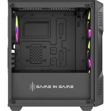 Game In Game Speed 4X12CM Argb Fan Mesh Panel Temper M.atx Kasa