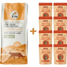 Kuzu Etli Yetişkin Kedi Maması 2 kg  + 8 Adet Kito Fresh Kuzu Etli %100 Taze Içerikli Mama