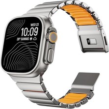 Alstrap Apple Watch Ultra (49MM) 11-10(46MM) 9 8 7(45MM) 4 5 6 SE(44MM) Uyumlu Titanyum Alaşımlı Kordon