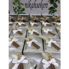 Siyah Lale Kutulu Mum Nikah, Söz, Nişan Hediyelik - 50 Adet