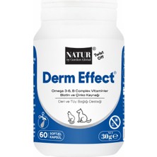 Natur by Gordion Global Derm Effect Kedi ve Köpek Deri Tüy Bakım Vitamini - Tüy Dökülmesine Karşı Biotin ve Çinko Desteği