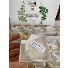 Siyah Lale Kutulu Mum Nikah, Söz, Nişan Hediyelik - 50 Adet