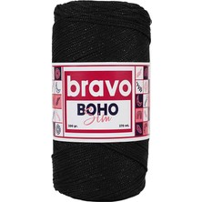 Bravo Boho Sim Polyester Makrome 270S Siyah Simli