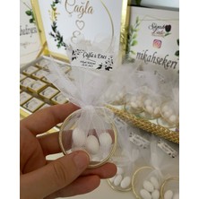 Siyah Lale Halka Nikah Şekeri Fıstık Şekerli Söz, Nişan Hediyelik - 75 Adet