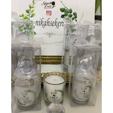 Siyah Lale Kristal Kapaklı Mum Cam Nikah, Söz, Nişan Hediyelik - 50 Adet