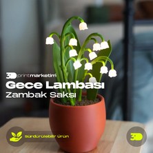 3D Print Marketim Gece Lambası Zambak Saksı