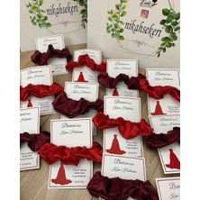 Siyah Lale Kına Tokası Hediyelik Kırmızı ve Bordo Karışık Renk - 100 Adet