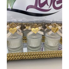 Siyah Lale Mumlu Cam Şişe Nikah, Söz, Nişan Hediyelik - 100 Adet