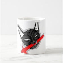 Tp Kara Kedi Temalı Porselen Kupa Bardak