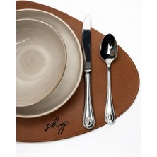 SHG HOME ShgHome Vegan Deri 4lü Amerikan Servisi / Supla-Sofra Hediye Seti - 39 cm x 31cm