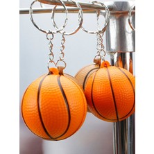 Parti Pera Mini Yuvarlak Basketbol Topu Anahtarlık Stres Topu