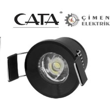 Eco Lounge Cata Ct 5270 1,5W Yıldız Spot Power Ledli Siyah Kasa 6400K Beyaz Işık