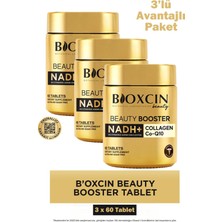 Bioxcin Beauty Booster Hidrolize Kolajen Hyalüronik Asit Nadh Içeren Tablet Takviye Edici Gıda 60 Tablet 3 Adet