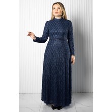 Modaviki Lina Abiye Elbise Lacivert ELB80