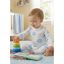 Buufuu Çocuk Takım Alt Üst Pamuklu Ayıcık Desenli