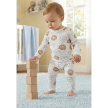 Buufuu Çocuk Takım Alt Üst Pamuklu Ayıcık Desenli