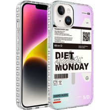 Grabono Apple iPhone 14 Kılıf Kenarları Airbumper Darbeye Dayanıklı Tasarım Renkli Desenli Silikon Elegans Case