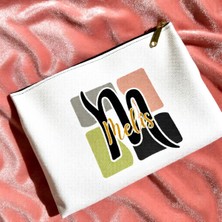 Tişört Kodu Kişiye Özel Isimli Gabardin Fermuarlı Çanta – 340 Gr/m² Kalın Kumaş, 21×15 cm