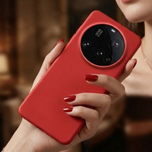 Caseonn Xiaomi 15 Ultra Kılıf Esnek Yumuşak Mat Silikon Kırmızı