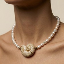 THEIA GemWorks Miva — İnci & Hematit Kolye