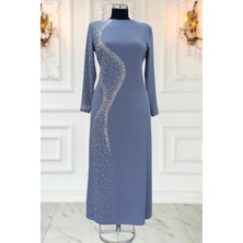 Modaviki Didar Tesettür Abiye Gri ISR1034