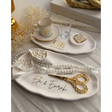 Özalp Decor Söz Nişan Tepsisi El Yapımı 2 Adet Yüzük Yükseltici Deniz Kabuğu Set-( Yazısız ve Aksesuarsız Sade)