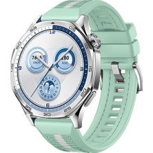 Sneezy Huawei Watch Gt5 46MM Ile Uyumlu Sportstripe Örgü Desen Metal Tokalı Silikon Akıllı Saat Kordonu