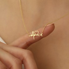 Nox Jewelry 925 Ayar Gümüş Kalp Atışı Kolye