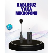 Eco Lounge 2.4 Ghz Kablosuz Yaka Mikrofonu – 60 Metre Menzil, Gürültü Azaltma, Type-C Şarjlı