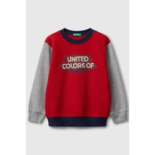 Benetton Bebe Sweatshirt Erkek Bebek Kırmızı 1-6 Yaş