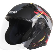 Gp Kompozit Gp Nero MKS006-MBC5R Şeffaf Vizörlü Motosiklet Yarım Kask