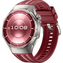 Sneezy Huawei Watch Gt6 Pro 46MM Ile Uyumlu Örgü Desen Metal Tokalı Silikon Akıllı Saat Kordonu