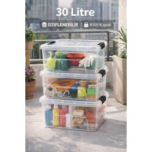 Loremp 3 Adet 30 Litre Saklama Kutu