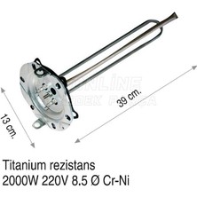 Artiko Termosifon D4 Titanyum 5 Delikli Contalı Flanşlı Anotlu Termosifon Rezistansı