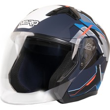 Gp Kompozit Gp Nero MKS006-MBC5B Şeffaf Vizörlü Motosiklet Yarım Kask