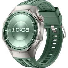 Sneezy Huawei Watch Gt6 Pro 46MM Ile Uyumlu Örgü Desen Metal Tokalı Silikon Akıllı Saat Kordonu