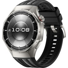 Sneezy Huawei Watch Gt6 Pro 46MM Ile Uyumlu Örgü Desen Metal Tokalı Silikon Akıllı Saat Kordonu