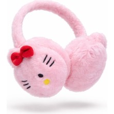 The Littles Kids Hello Kitty Model Pembe ve Beyaz Renk Peluş Esnek Kız Çocuk Kulaklık